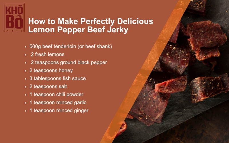 Lemon Pepper Beef Jerky Lemon Pepper Beef Jerky