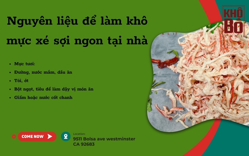 khô mực xé sợi