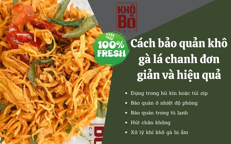 cách làm khô gà lá chanh