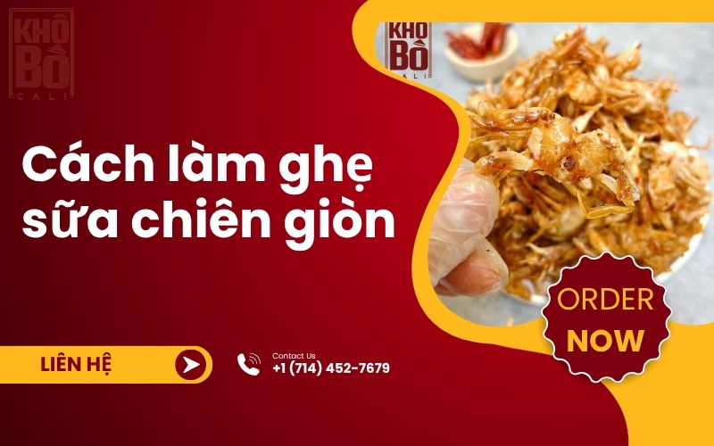 Cách làm ghẹ sữa chiên giòn