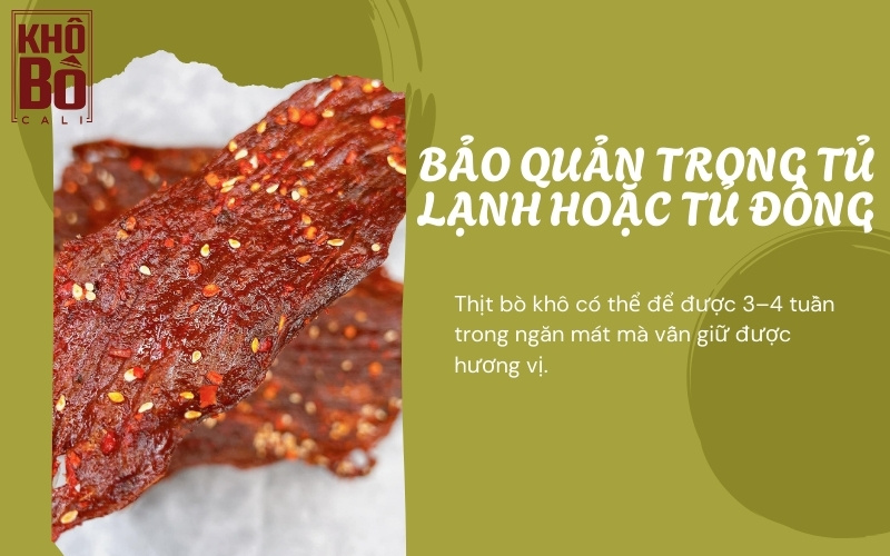 Thịt bò khô để được bao lâu