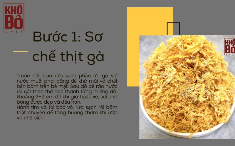 cách làm chà bông gà cách làm chà bông gà
