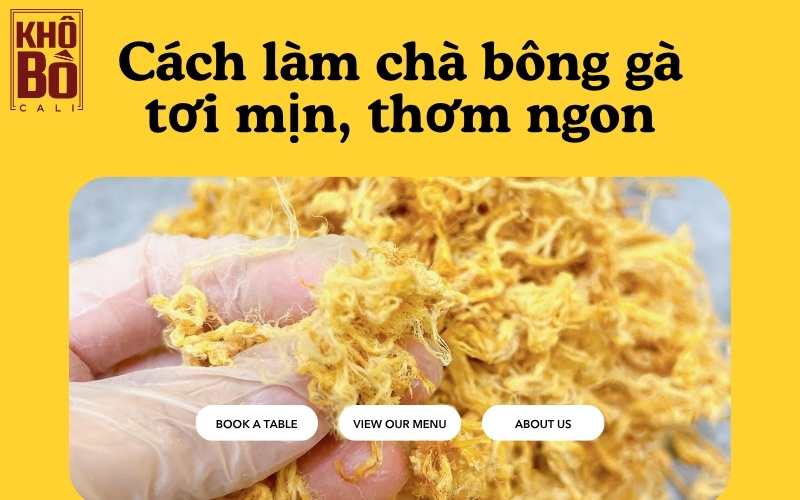 cách làm chà bông gà