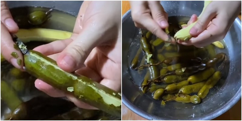 Mẹo tách vỏ me siêu nhanh bằng ngăn đá