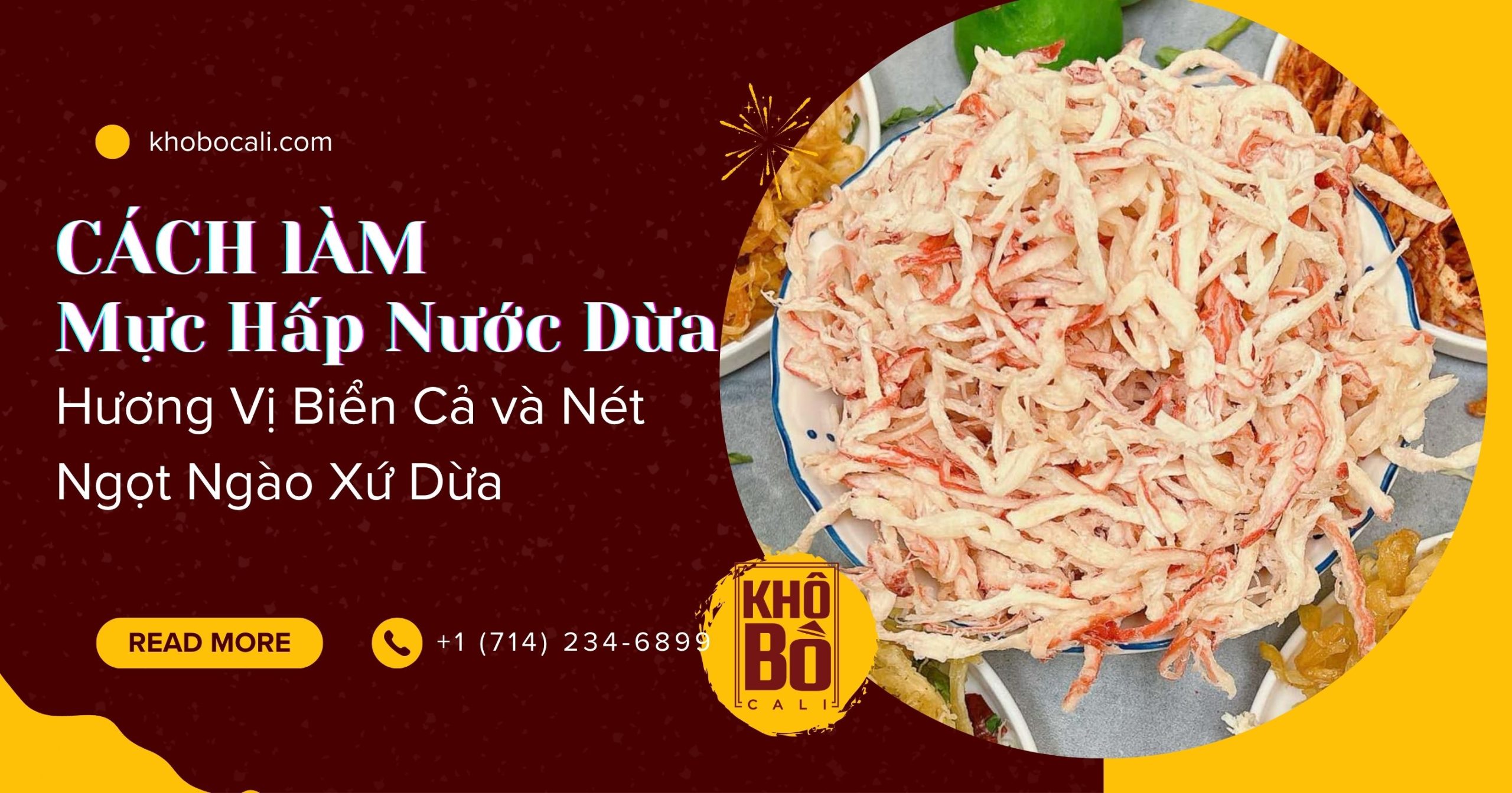 Cách làm mực hấp nước dừa