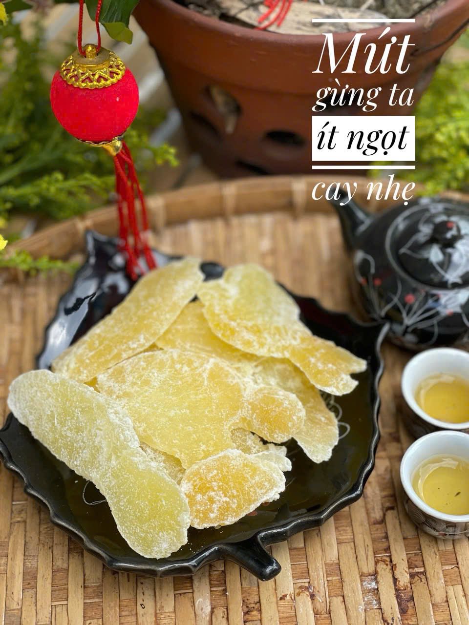 cách làm mứt gừng lát mỏng