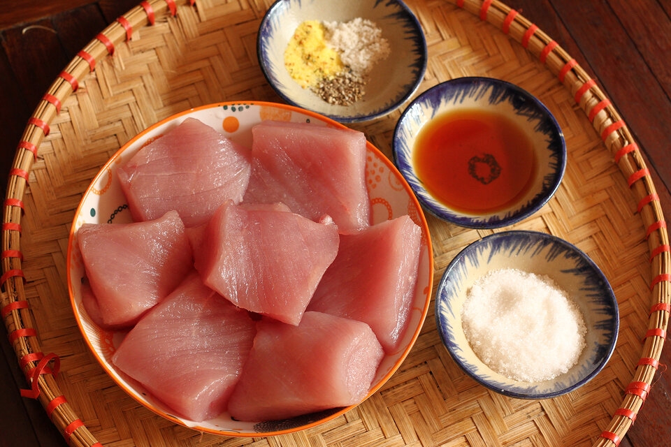 Nguyên Liệu Chuẩn Bị Cho Món Chà Bông Heo Cay