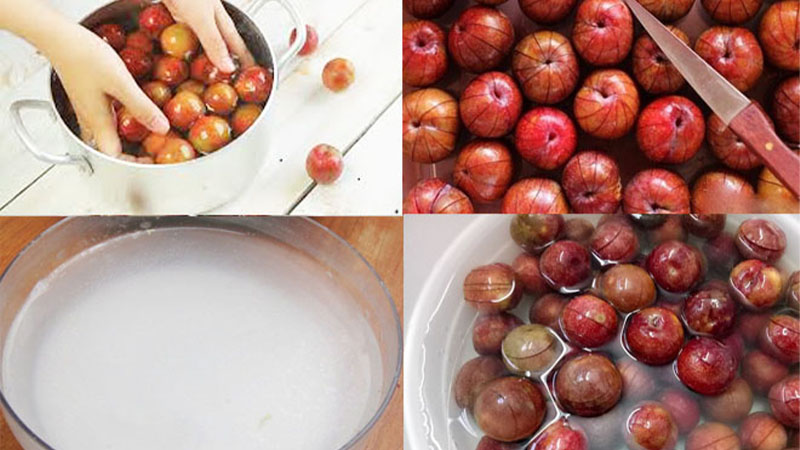 Quy trình chế biến xí muội đào