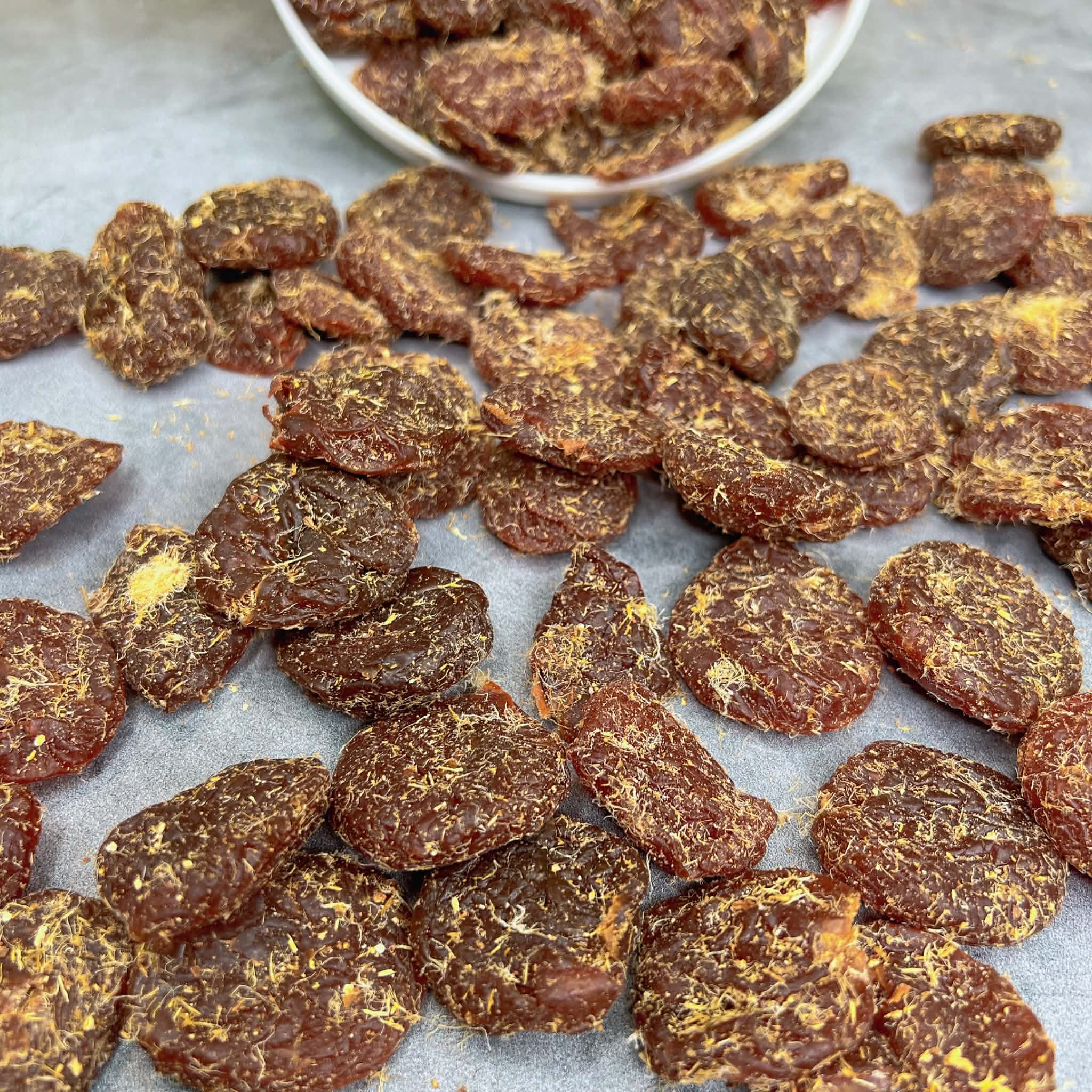 Công thức ô mai mận dẻo màu hổ phách