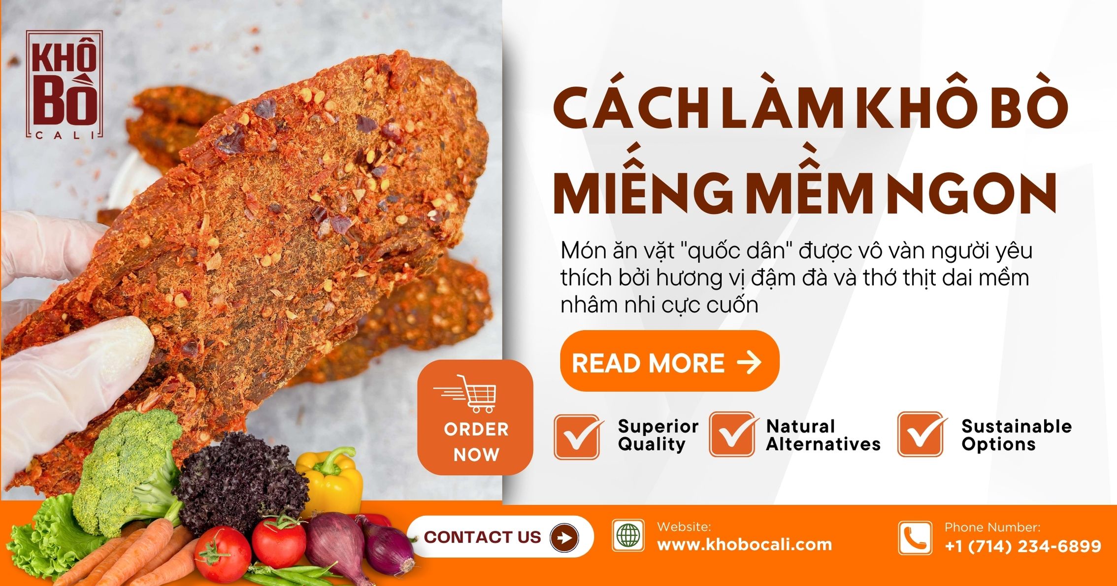 Cách làm khô bò miếng mềm