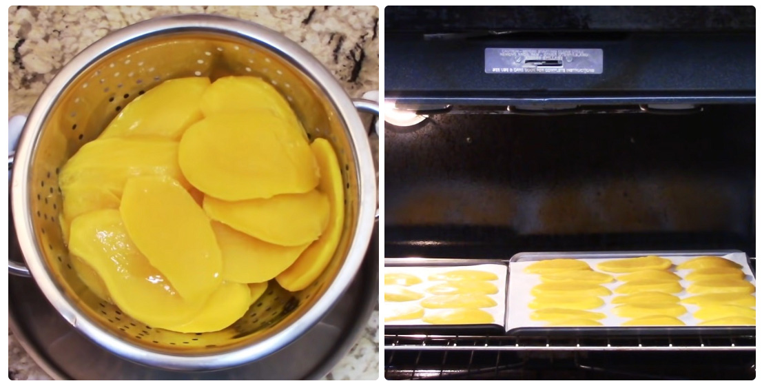 Sấy xoài bằng lò nướng