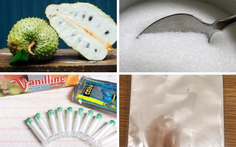 Nguyên liệu làm mứt mãng cầu xiêm